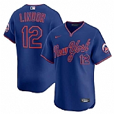 Men's New York Mets #12 Francisco Lindor Royal 2025 Alternate Limited Stitched Jersey Dzhi,baseball caps,new era cap wholesale,wholesale hats